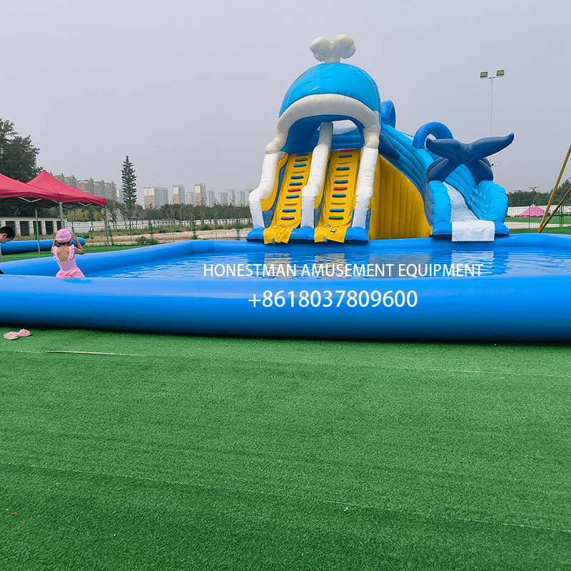 inflatable slide pool