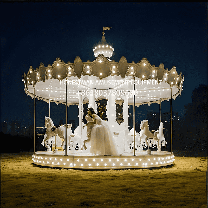 White carousel - HONESTMAN AMUSEMENT EQUIPMENT